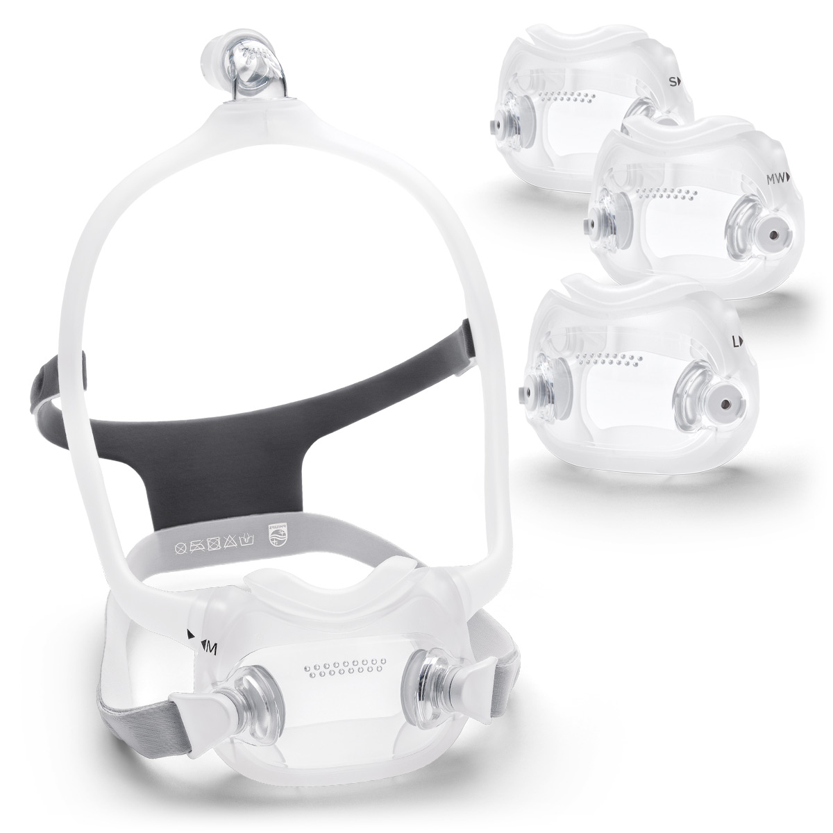 Philips Respironics Dreamwear Full Face Cpap Mask Fitpack 30 Night Risk Free Trial Ships Free 