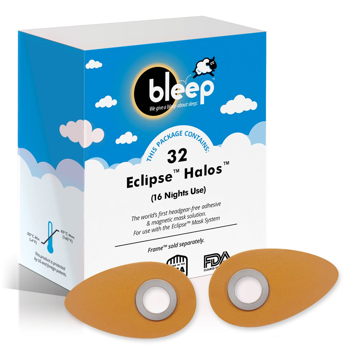 100599 bleep eclipse halo adhesive patches