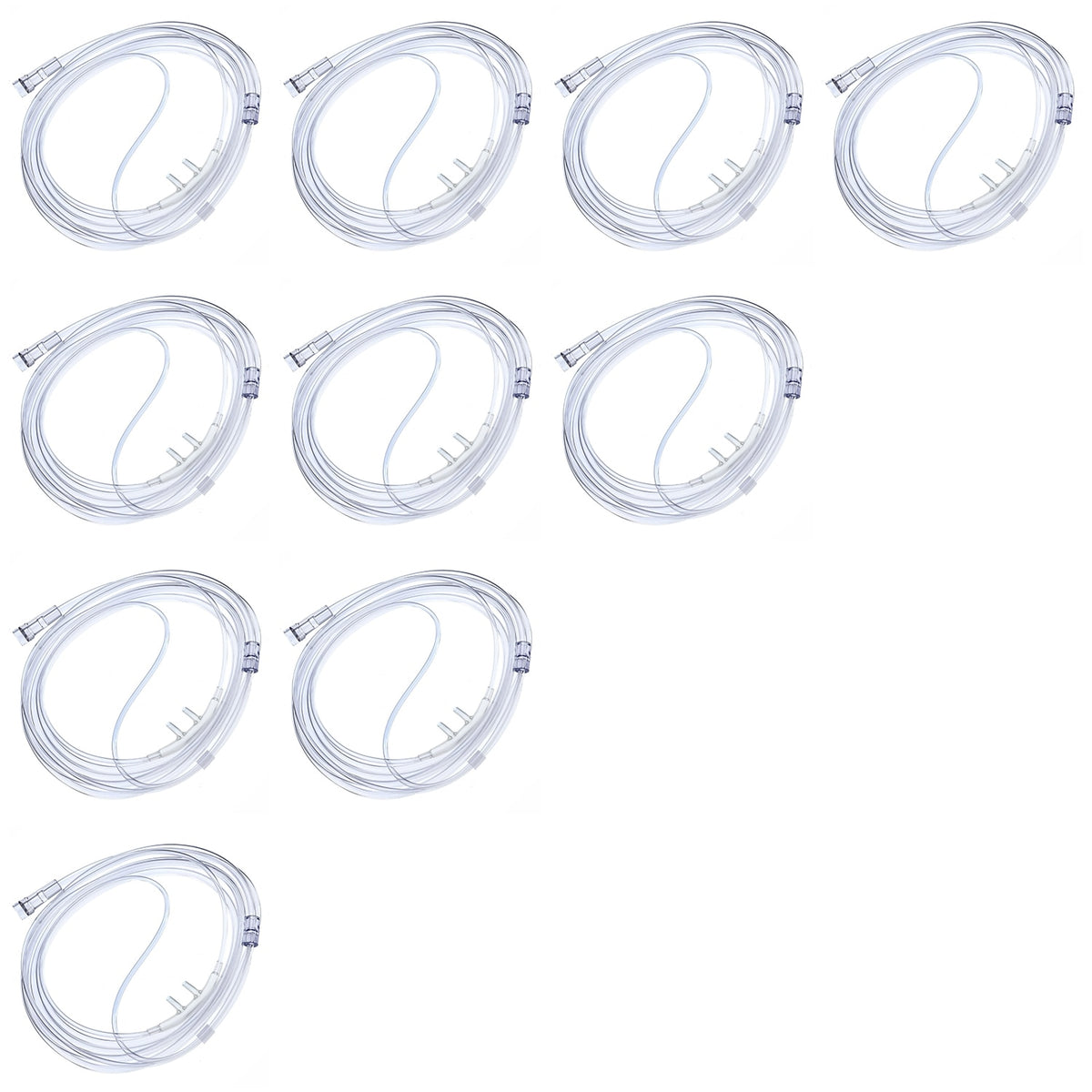 ten pack of 7 foot softech nasal cannulas