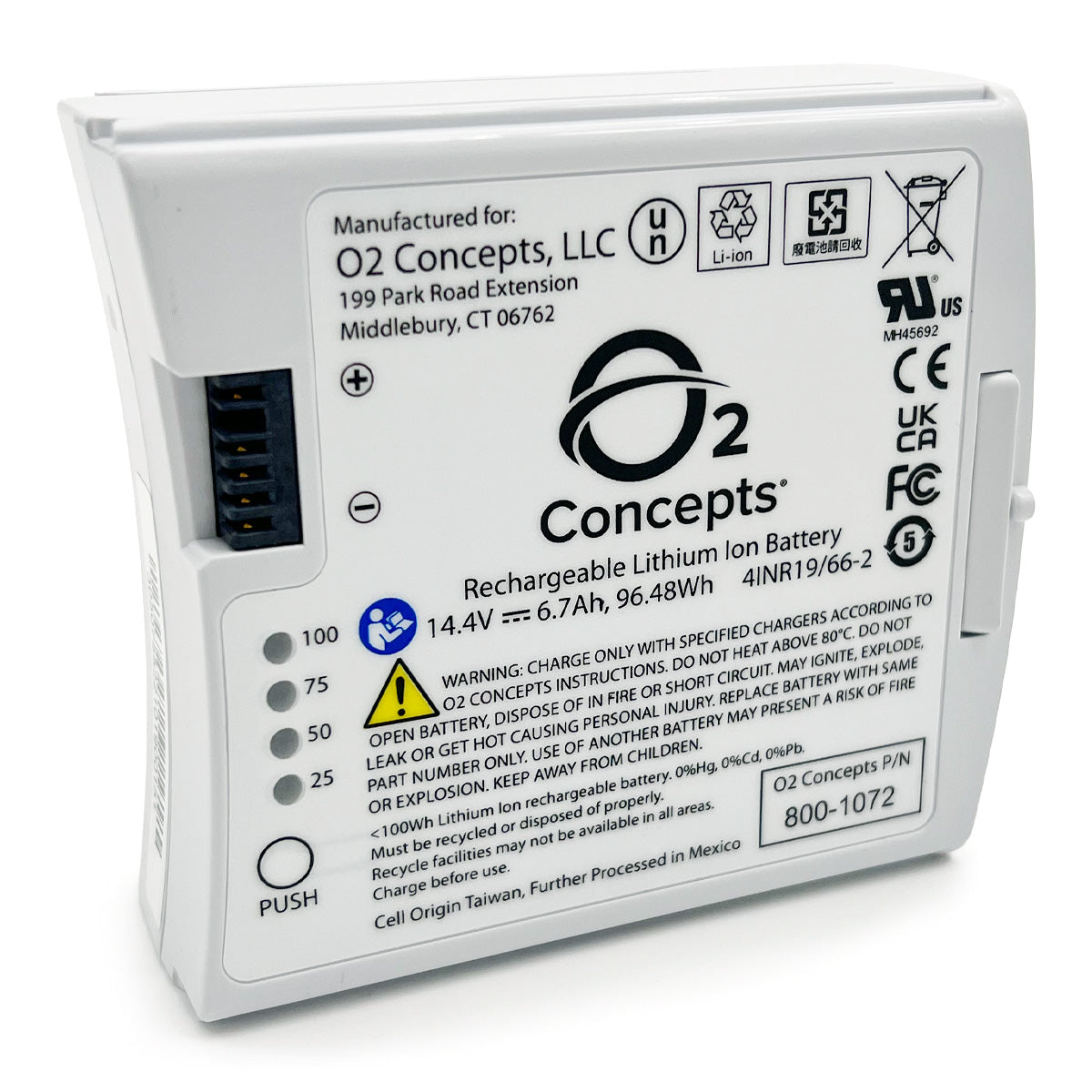 800 1072 oxlife liberty 2 concentrator battery