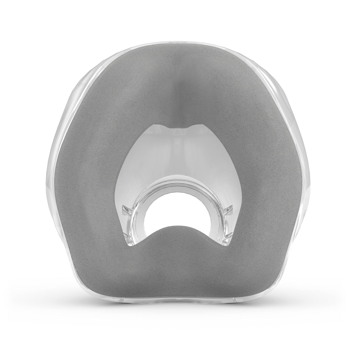 A gray UltraSoft Memory Foam Cushion designed for use with CPAP masks, specifically the AirTouch N20 & AirFit N20 Series.