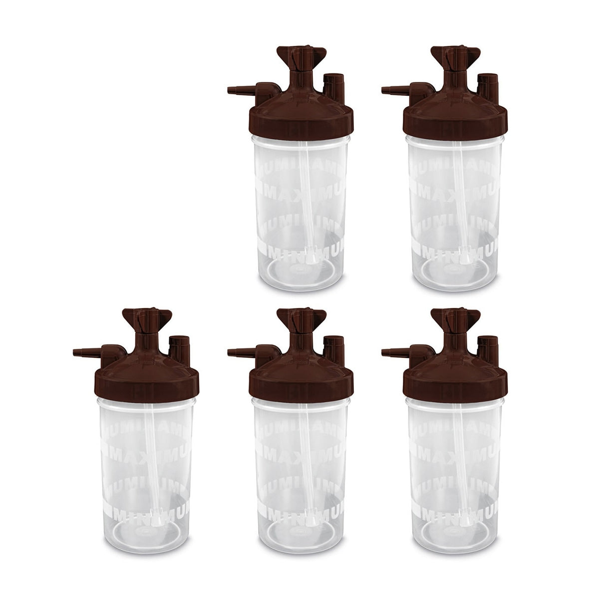 AirLife (Salter) Bubble Humidifier Bottle (Brown Lid with 3 PSI Safety Valve) for Various Oxygen Concentrators