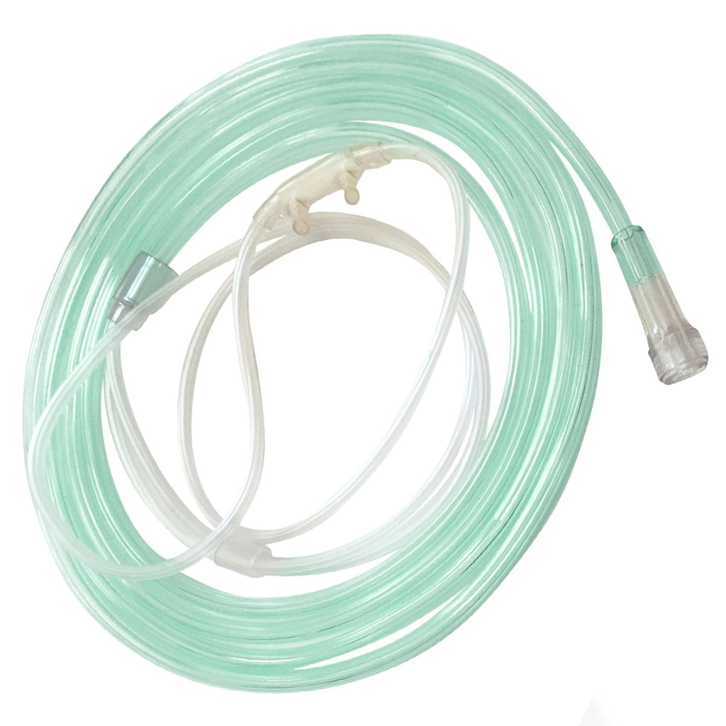 ComfortSoft Plus (Super Soft) Nasal Cannula with 7 Foot Green Oxygen Supply Tubing