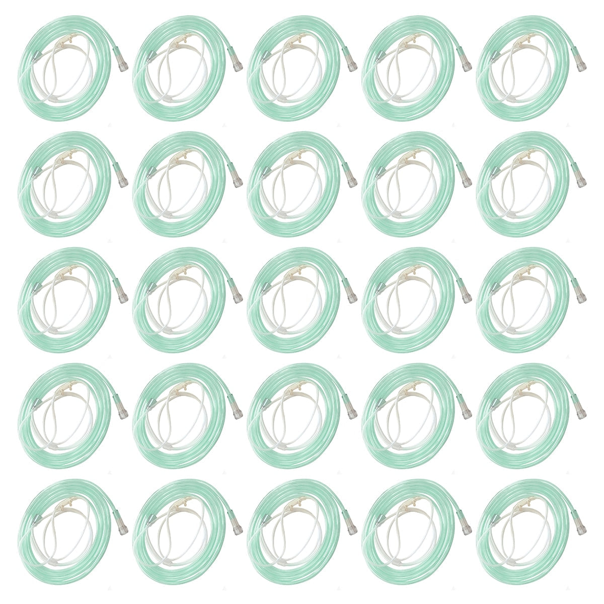 ComfortSoft Plus (Super Soft) Nasal Cannula with 25 Foot Green Oxygen Supply Tubing