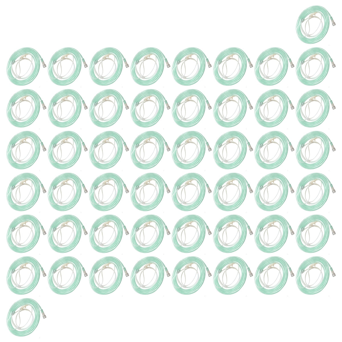 ComfortSoft Plus (Super Soft) Nasal Cannula with 7 Foot Green Oxygen Supply Tubing