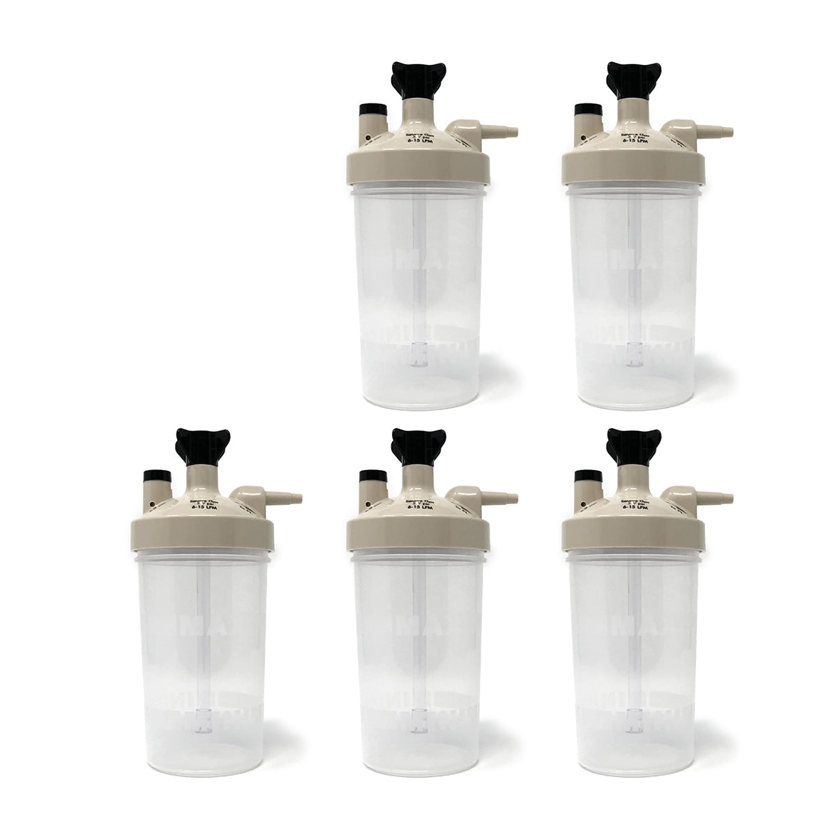 AirLife (Salter) High Flow Bubble Humidifier Bottle (Tan Lid) for Various Oxygen Concentrators