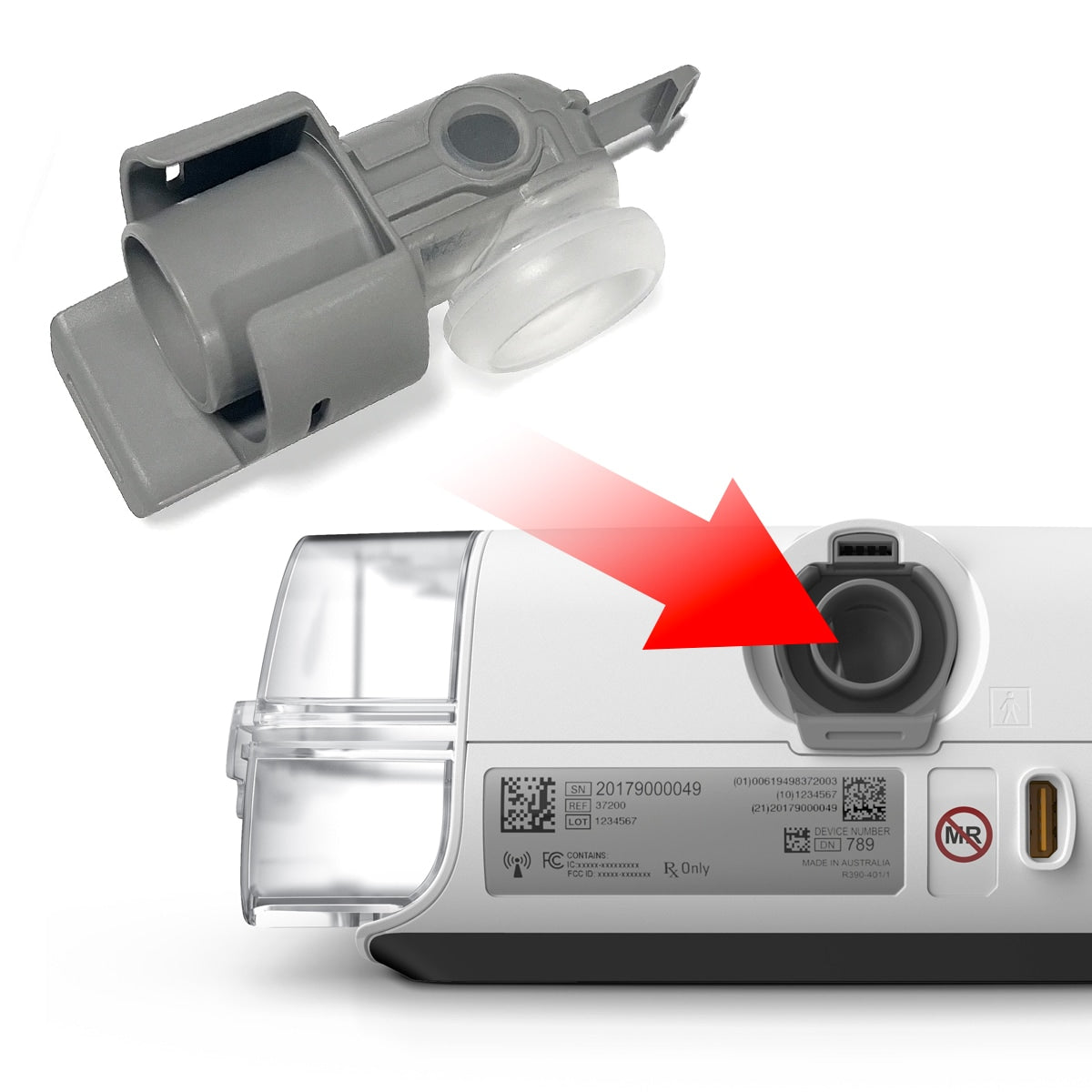 Air Outlet Adapter for AirSense 11 CPAP & AirCurve 11 BiLevel Machines