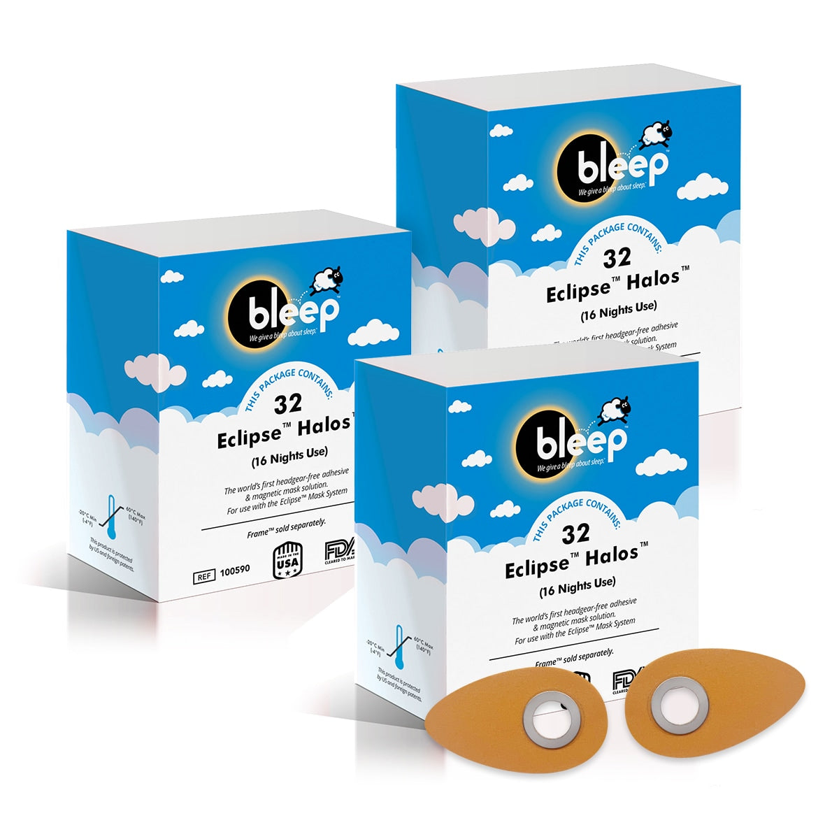 Bleep Eclipse Halos Adhesive Patches for Eclipse CPAP Interfaces