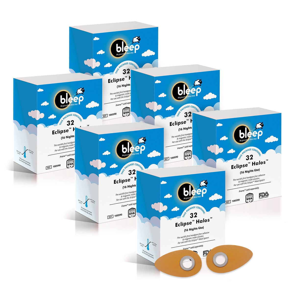 Bleep Eclipse Halos Adhesive Patches for Eclipse CPAP Interfaces