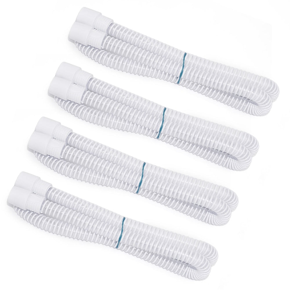 Set of 4 white hose replacements on a white background