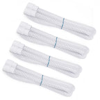 Set of 4 white hose replacements on a white background
