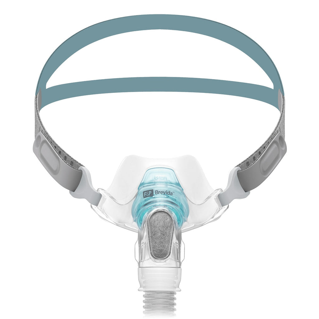 CPAP mask with headgear and nasal pillows