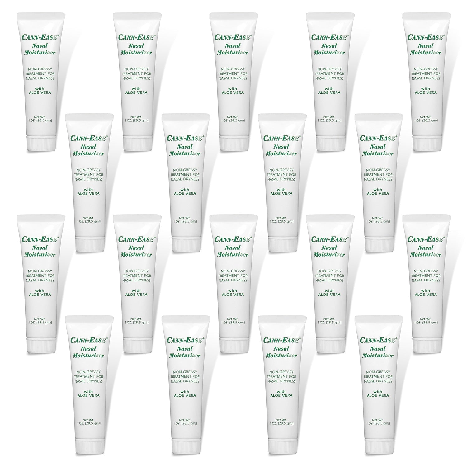 cann-ease nasal moisturizer non-greasy lotion aloe vera cream 18-pack