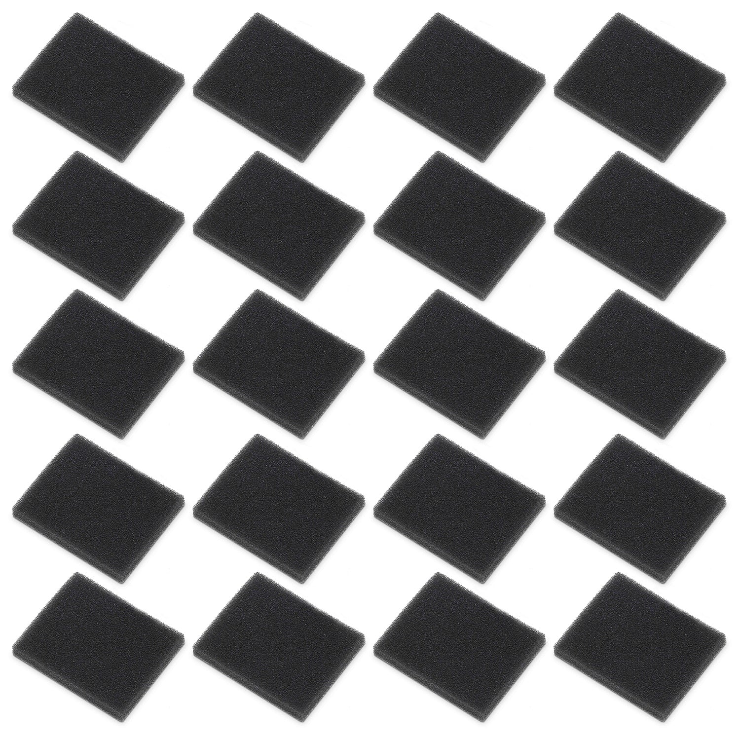 Grid of black square filters on a white background
