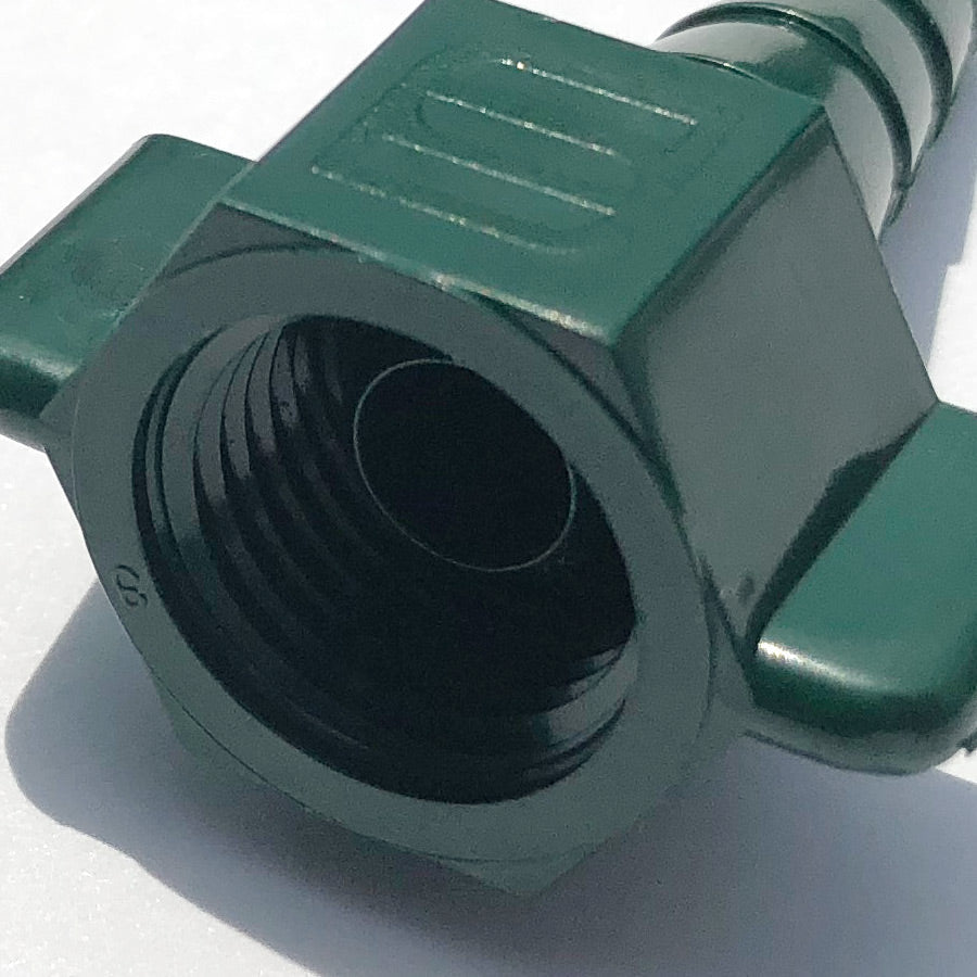 Green Nipple Nut-and-Stem 'Christmas Tree' Adapter for Oxygen Tubing ...