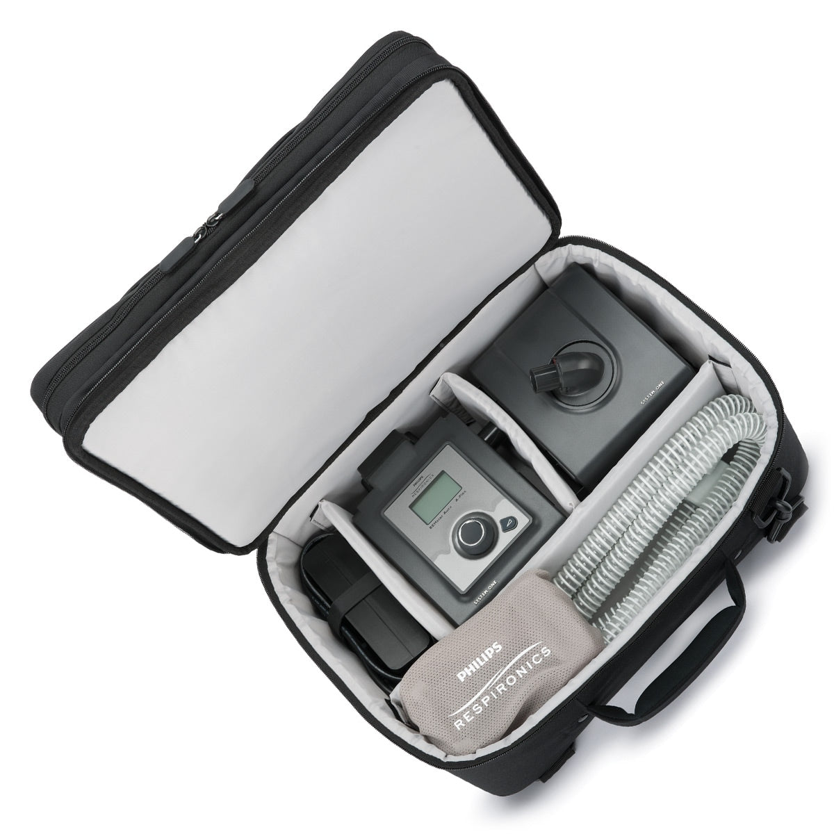 cpap briefcase interior view