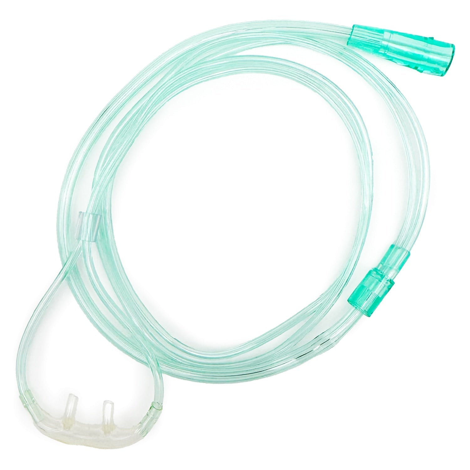 Extra Soft Cozy HIGH FLOW Nasal Cannula with 1 Foot Green Oxygen Supply Tubing