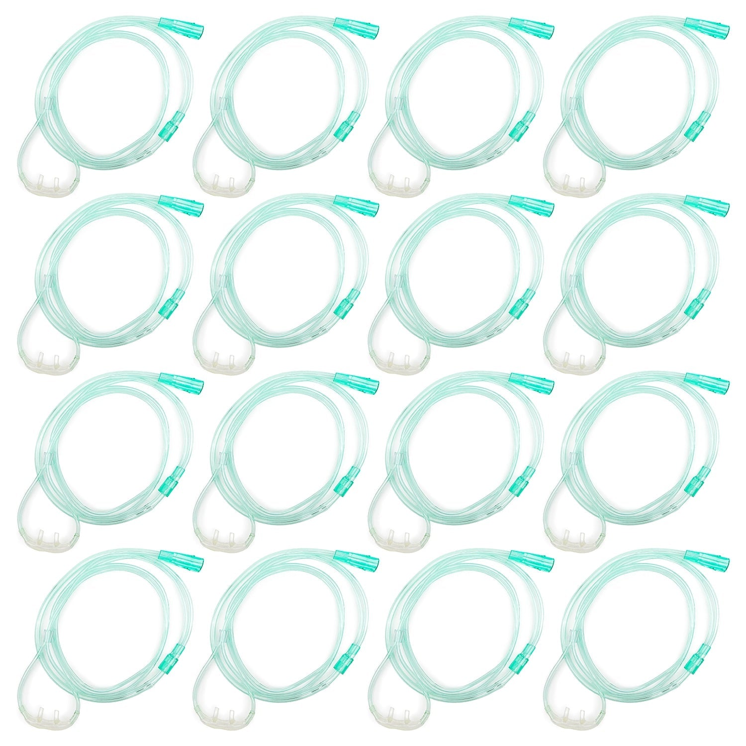 Extra Soft Cozy HIGH FLOW Nasal Cannula with 1 Foot Green Oxygen Supply Tubing