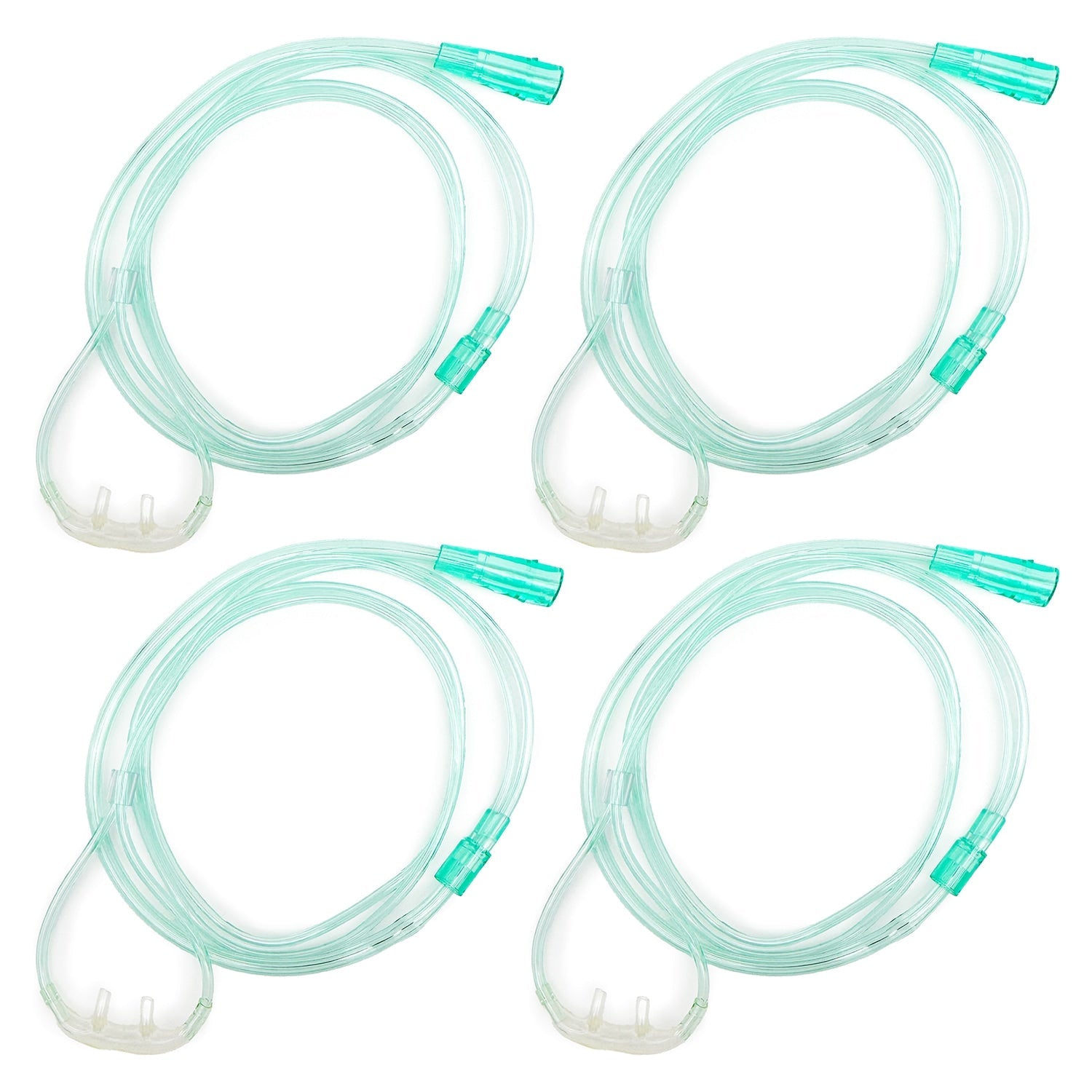 Extra Soft Cozy HIGH FLOW Nasal Cannula with 1 Foot Green Oxygen Supply Tubing