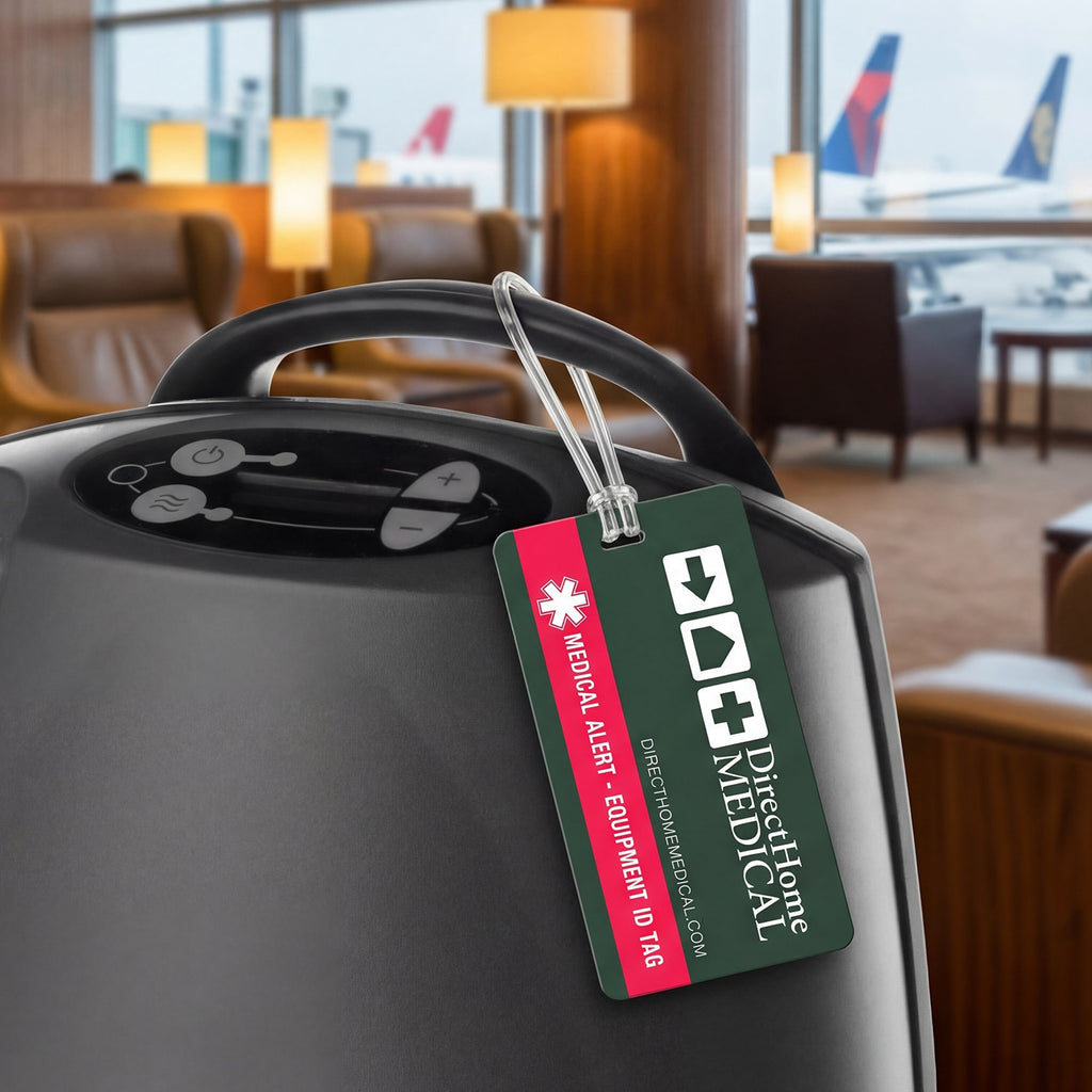 Heavy Duty Medical Alert Luggage Tag for CPAP, BiPAP & Oxygen Therapy