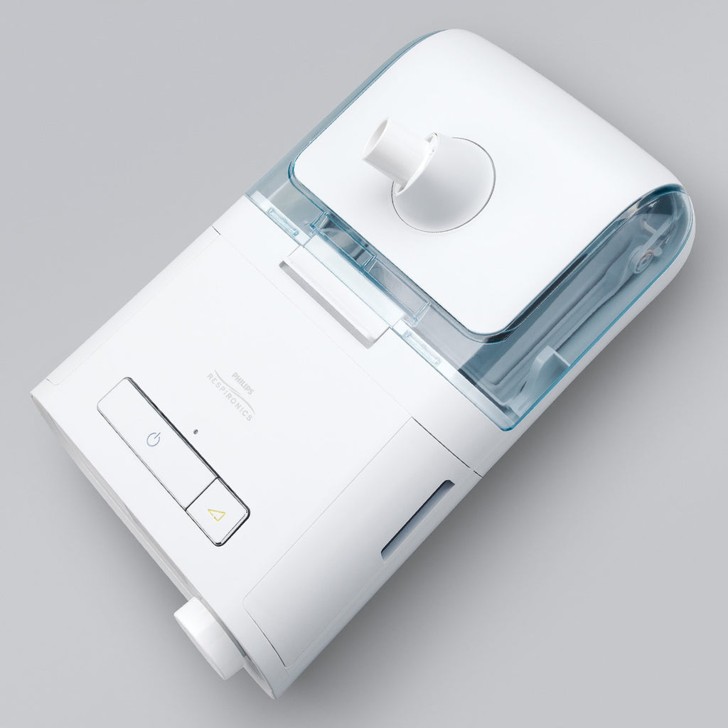 dreamstation cpap with optional heated humidifier top view