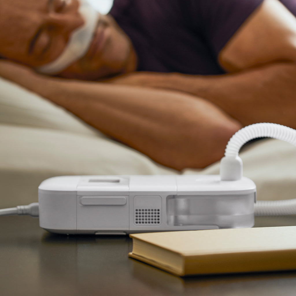 dreamstation go heated humidifier in use