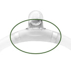 Clear plastic frame on a white background with a green circle highlighting the frames design.