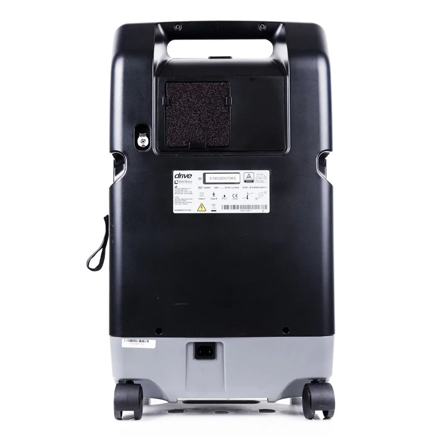 drive devilbiss 1025 10 liter oxygen concentrator rear view
