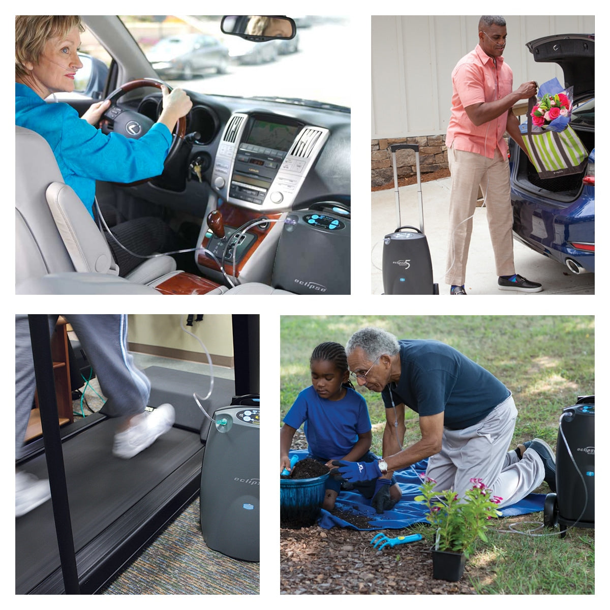 Eclipse 5 Portable Oxygen Concentrator Bundle (Continuous Flow & Pulse Dose)