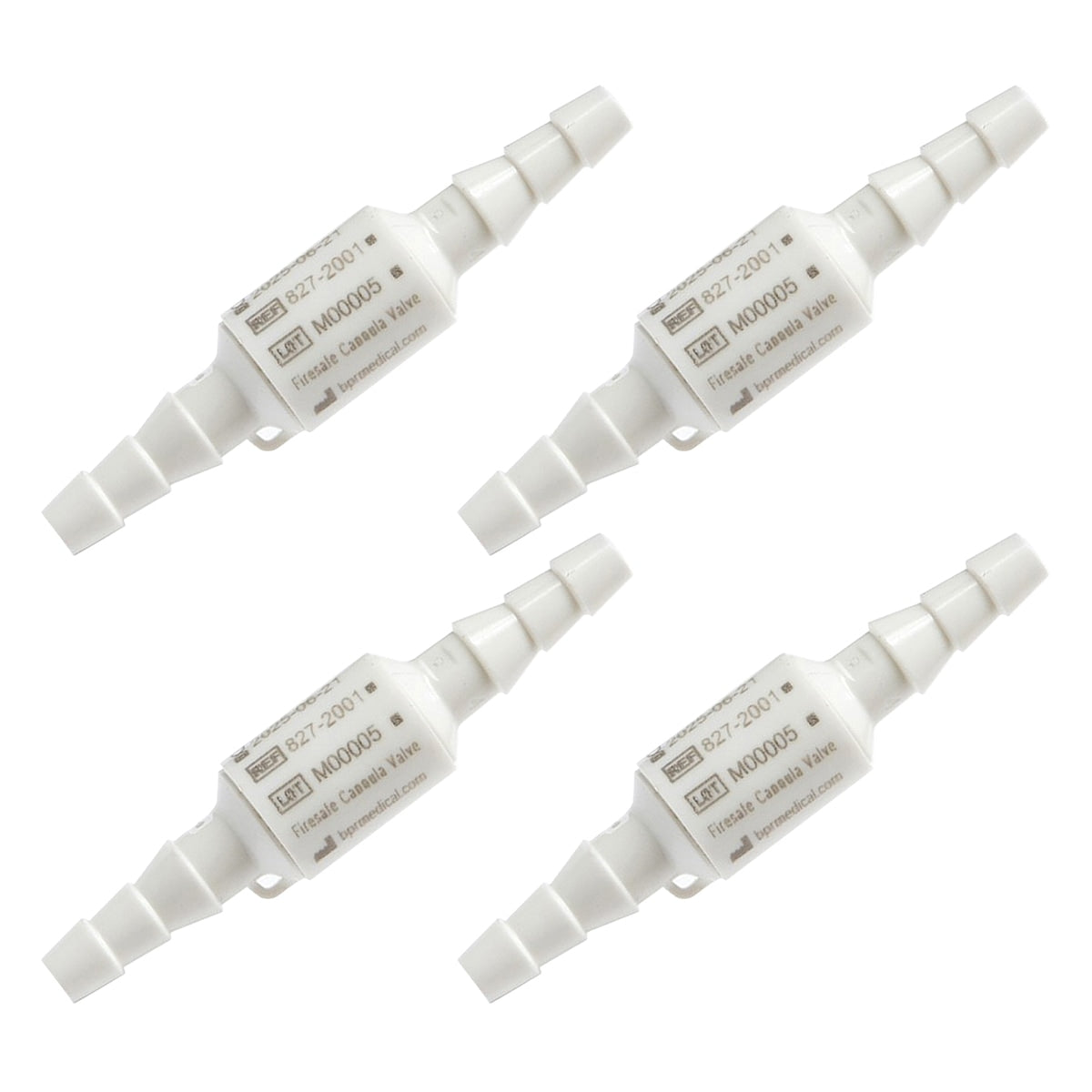 Firesafe Cannula Valve Oxygen Supply Tubing Connector (Male to Male)