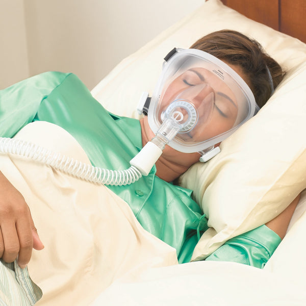 fitlife total face cpap mask in bed