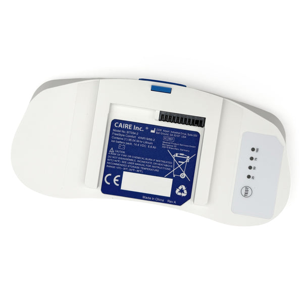 Top view of an 8 cell standard battery for a freestyle comfort portable oxygen concentrator 