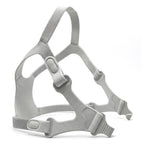 Gray headgear with straps on a white background