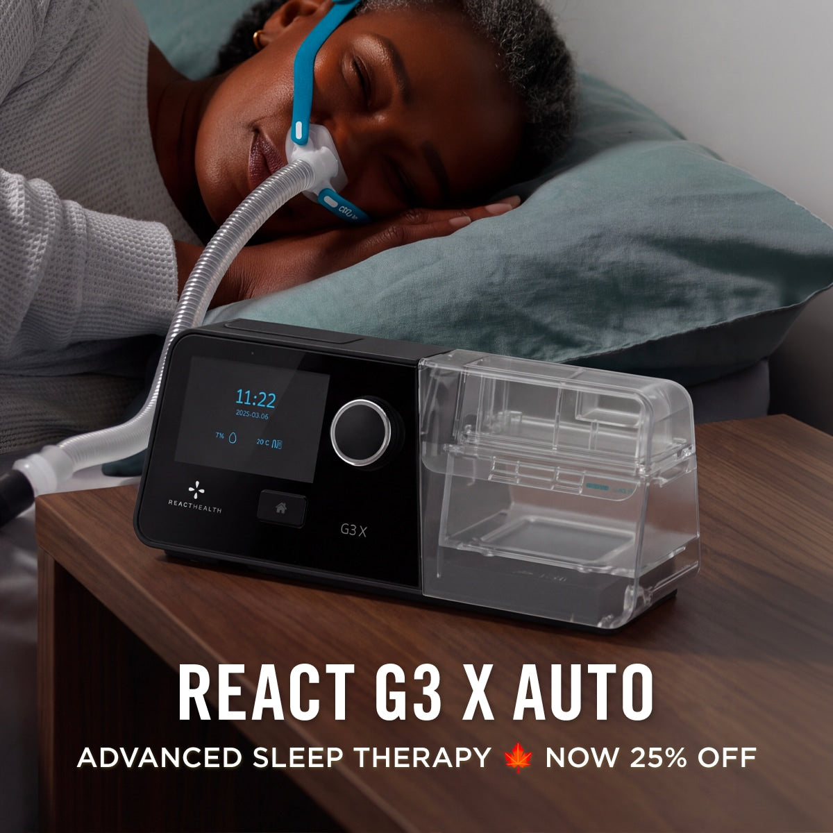 React G3 X Auto-CPAP Machine Package with Heated Humidifier