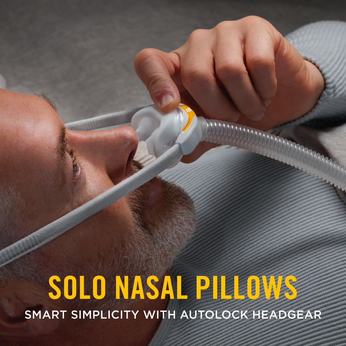 F&P Solo Nasal Pillow CPAP Mask with Headgear