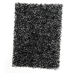 Rectangular black filter on a white background