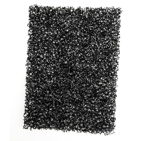 Rectangular black filter on a white background