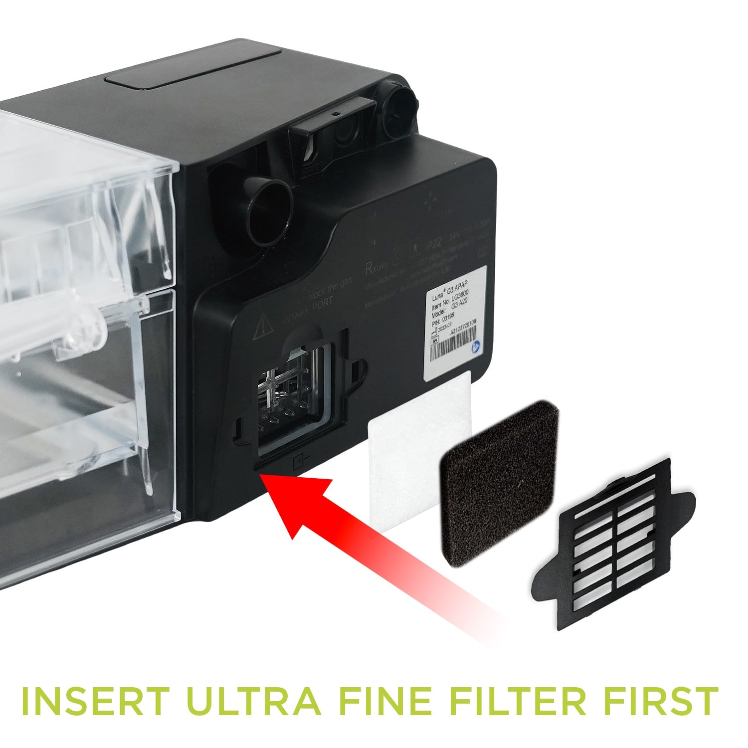 React Health Disposable Ultra Fine Filter for Luna G3 & G3 X Series CPAP & BiPAP Machines - 6 Pack