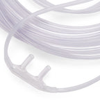Clear oxygen tubing with a two-way connector, shown on a white background.