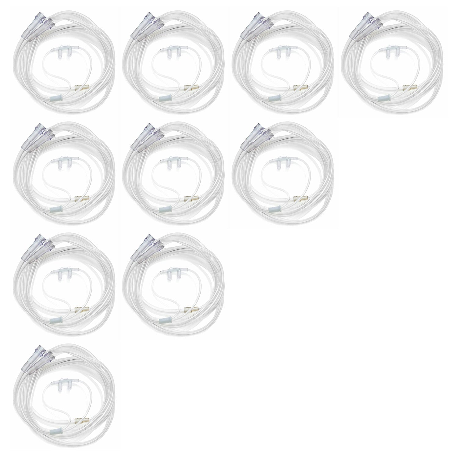 Oxygen Conserving Nasal Cannula with 5 Foot Dual Lumen Supply Tubes