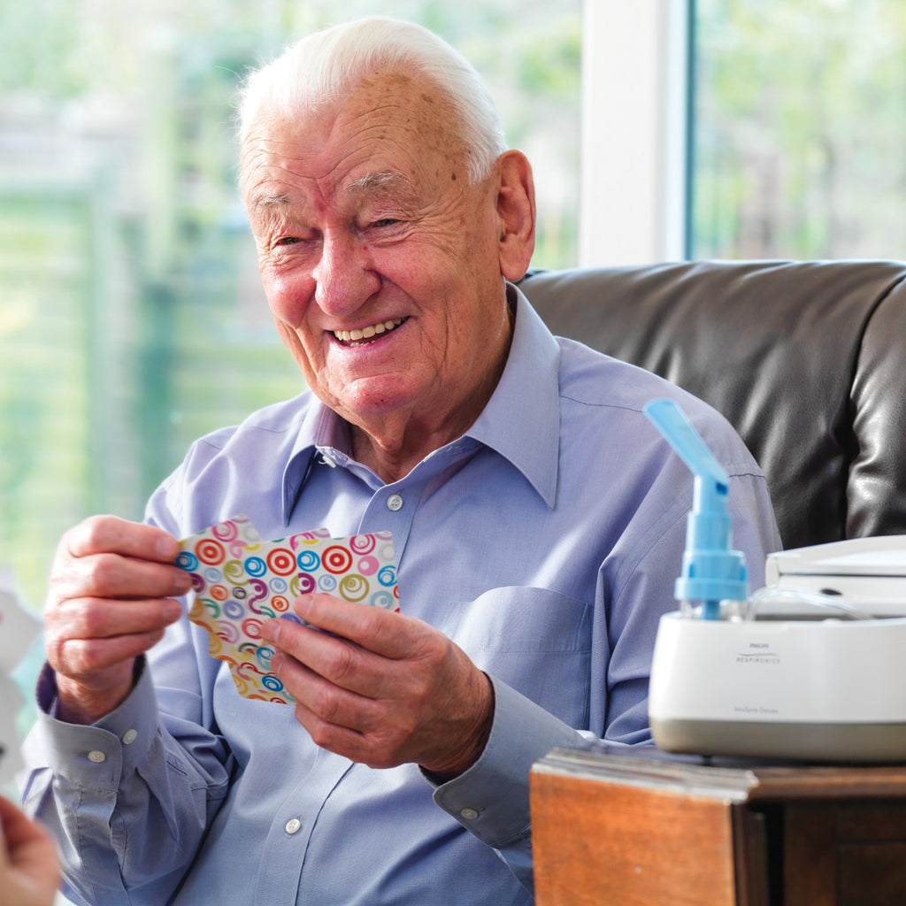 innospire deluxe compressor nebulizer in use