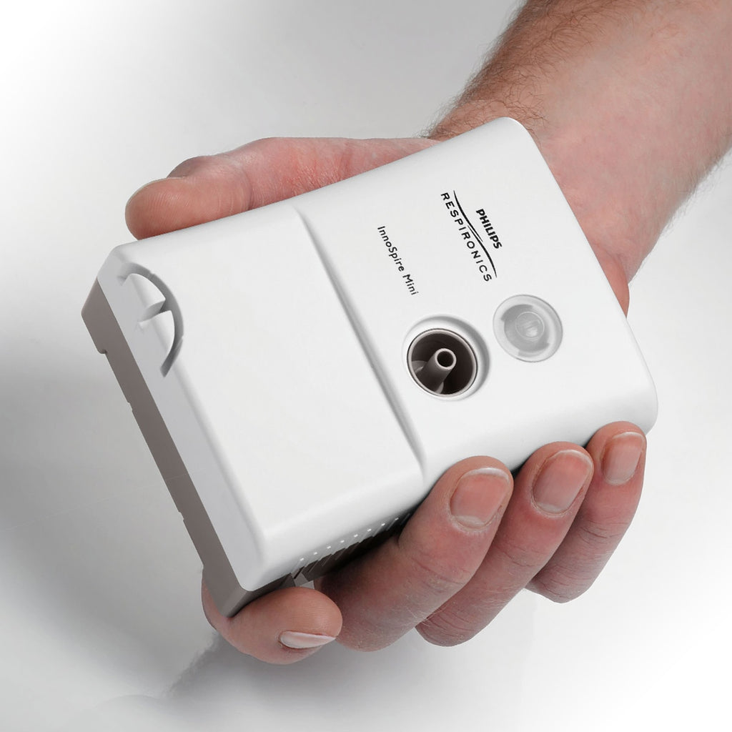 innospire mini compressor nebulizer in hand