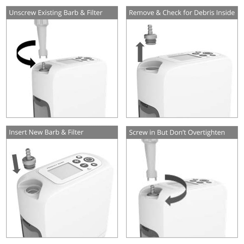 Inogen® Rove 6™ Cannula Barb with Integrated Output Filter