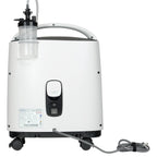 White medical device with a hose on a white background