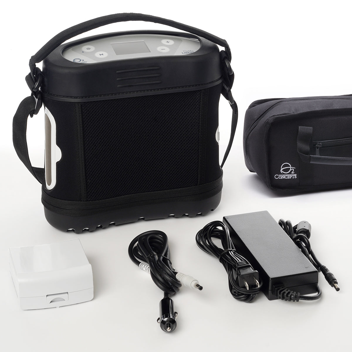 Liberty 2 Oxygen Concentrator with battery, AC/DC Power Adapter and bag