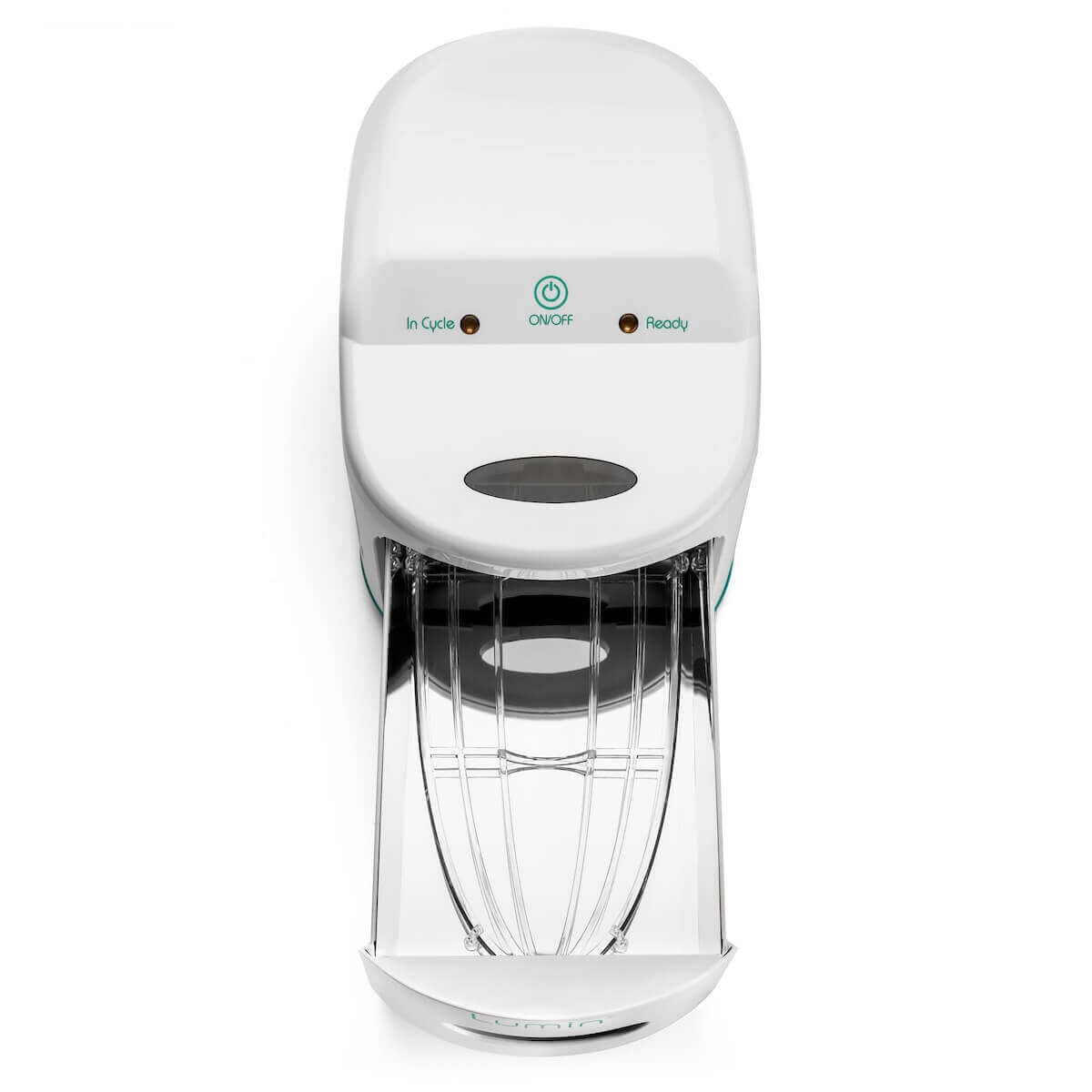 lumin sanitizer drawer open with rack