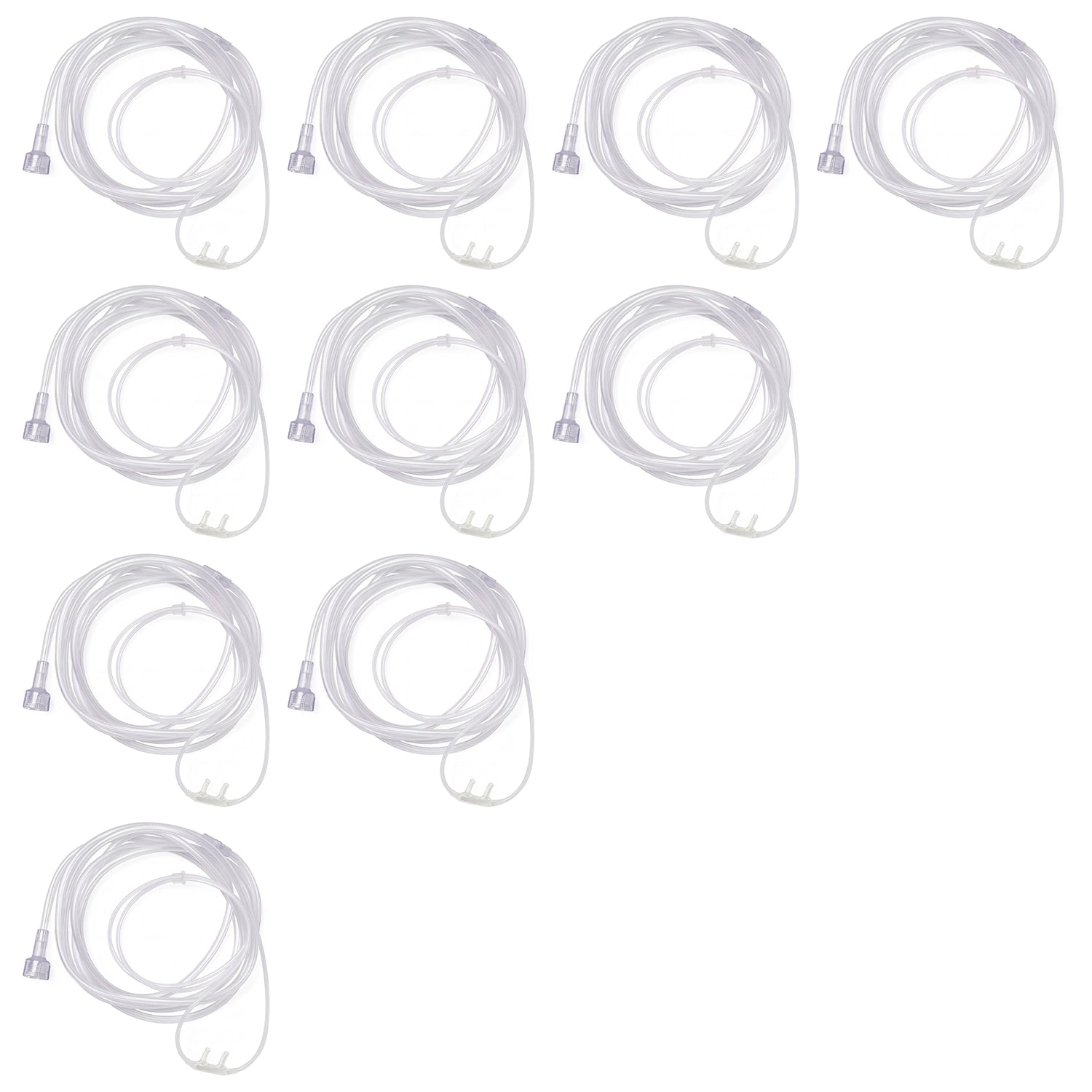 Soft Nasal Cannula with Universal Connector & 7 Foot Crush Resistant Oxygen Supply Tubing