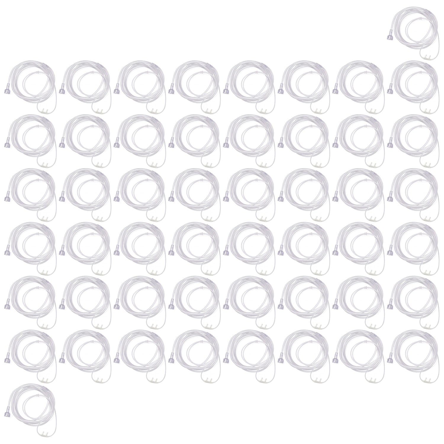 Soft Nasal Cannula with Universal Connector & 7 Foot Crush Resistant Oxygen Supply Tubing
