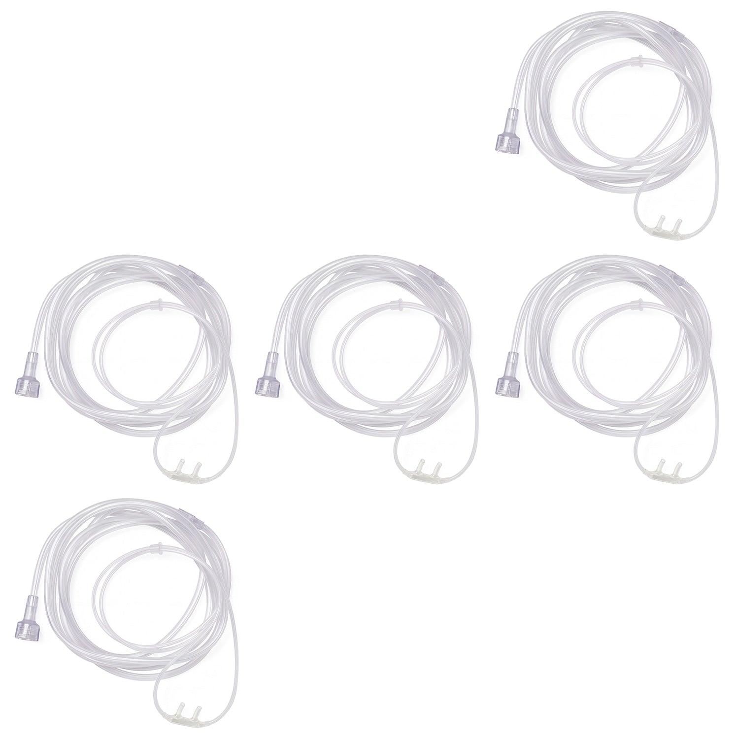 Soft Nasal Cannula with Universal Connector & 7 Foot Crush Resistant Oxygen Supply Tubing