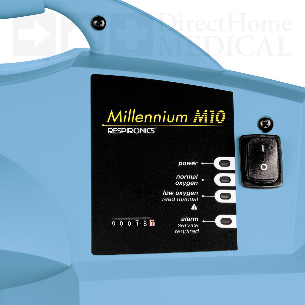 millennium m10 home oxygen concentrator detail view blue